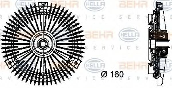 BEHR HELLA SERVICE 8MV376732251 Зчеплення, вентилятор радіатора
