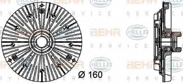 BEHR HELLA SERVICE 8MV376732401 Зчеплення, вентилятор радіатора