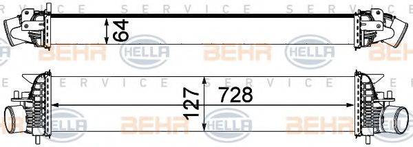 BEHR HELLA SERVICE 8ML376762171 Інтеркулер