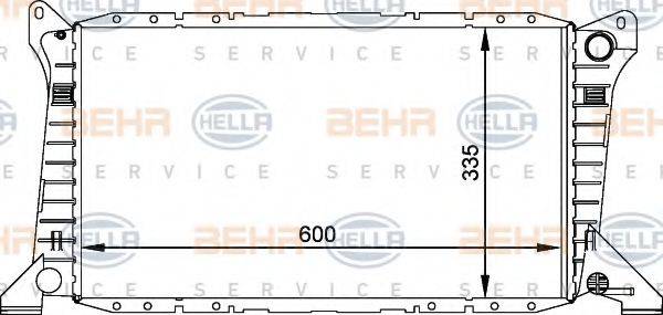 BEHR HELLA SERVICE 8MK376764021 Радіатор, охолодження двигуна