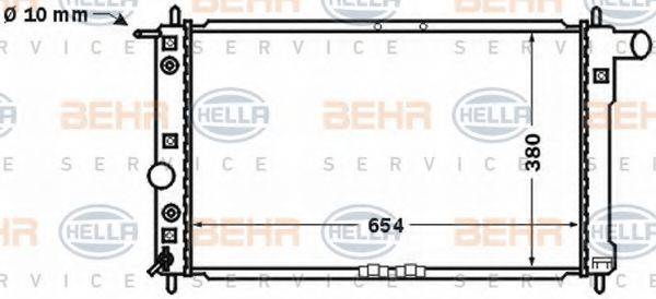 BEHR HELLA SERVICE 8MK376767201 Радіатор, охолодження двигуна