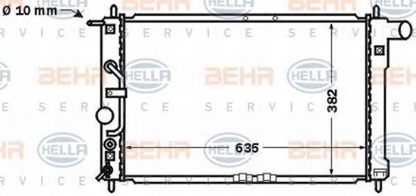 BEHR HELLA SERVICE 8MK376767331 Радіатор, охолодження двигуна