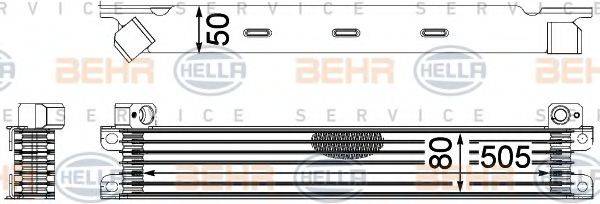 BEHR HELLA SERVICE 8MO376783781 масляний радіатор, моторне масло