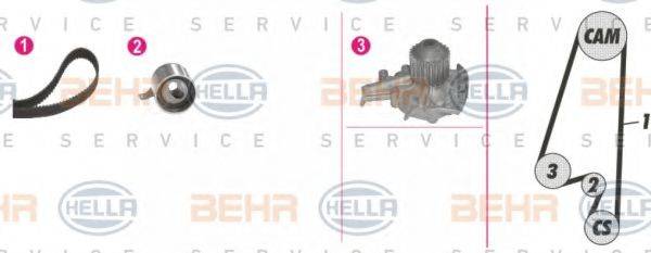 BEHR HELLA SERVICE 8MP376811891 Водяний насос + комплект зубчастого ременя