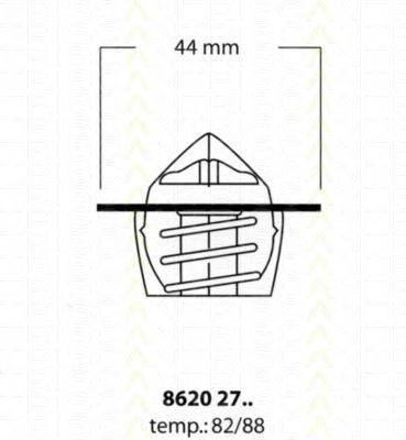 TRISCAN 86202782 Термостат, охолоджуюча рідина