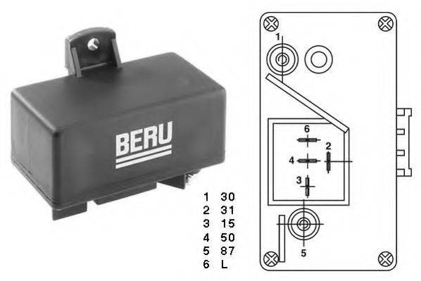 BERU GR066 Блок керування, час розжарювання