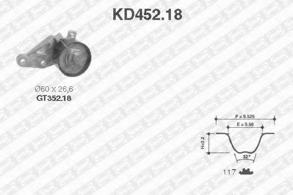 SNR KD45218 Комплект ременя ГРМ