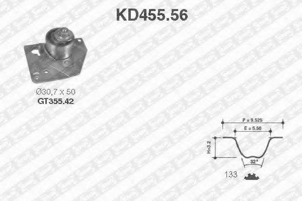SNR KD45556 Комплект ременя ГРМ