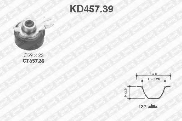SNR KD45739 Комплект ременя ГРМ