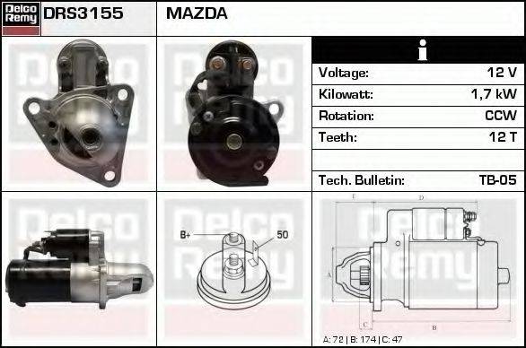 MAZDA K805-18-400EX Стартер
