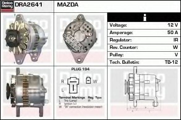 MAZDA 8356-18-300XA Генератор