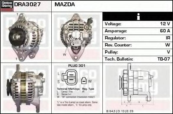 MAZDA B675-13-300A Генератор