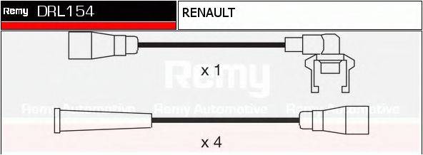 DELCO REMY DRL154 Комплект дротів запалювання