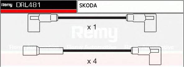 DELCO REMY DRL481 Комплект дротів запалювання