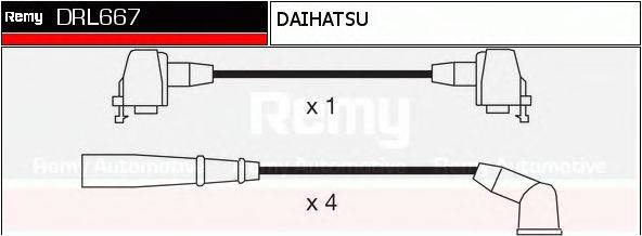 DELCO REMY DRL667 Комплект дротів запалювання