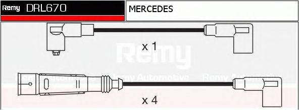 DELCO REMY DRL670 Комплект дротів запалювання