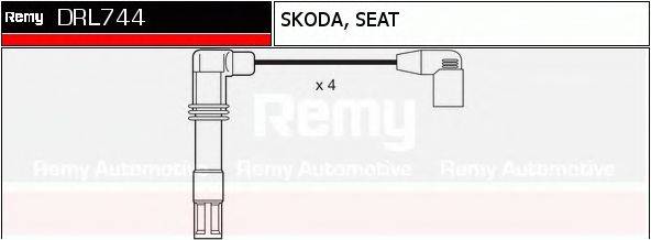 DELCO REMY DRL744 Комплект дротів запалювання