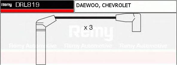 DELCO REMY DRL819 Комплект дротів запалювання