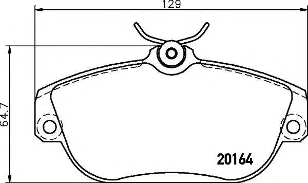 PAGID 20164 Комплект гальмівних колодок, дискове гальмо