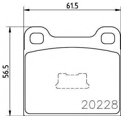 PAGID 20228 Комплект гальмівних колодок, дискове гальмо