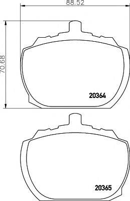 PAGID 20365 Комплект гальмівних колодок, дискове гальмо