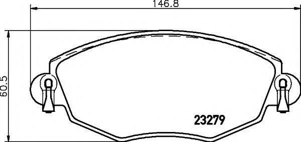 PAGID 23279 Комплект гальмівних колодок, дискове гальмо
