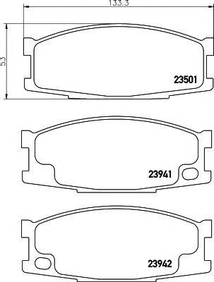 PAGID 23941 Комплект гальмівних колодок, дискове гальмо