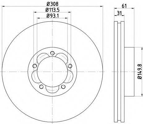 FORD BK31-1125-AC гальмівний диск