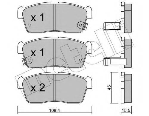 SUBARU 55810-80G13 Комплект гальмівних колодок, дискове гальмо