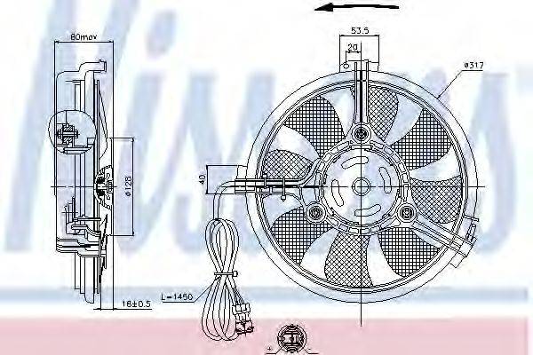 AUDI 97VW15150DA Вентилятор, конденсатор кондиціонера