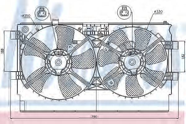 MITSUBISHI 1355A131 Вентилятор, охолодження двигуна