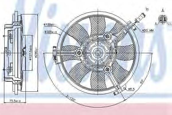 VW 4B3959455 Вентилятор, охолодження двигуна