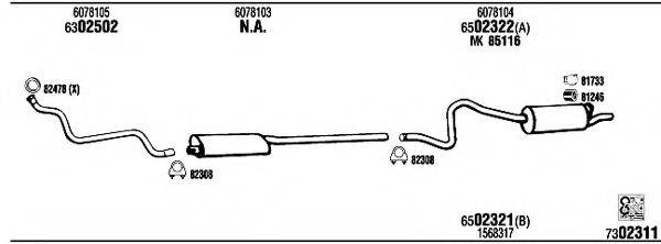 WALKER FO85011A Система випуску ОГ