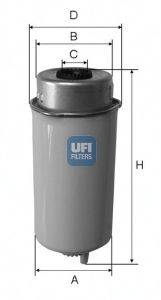 UFI 2445600 Паливний фільтр