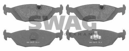 SWAG 20756 Комплект гальмівних колодок, дискове гальмо