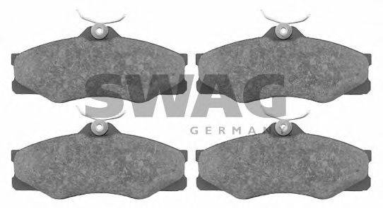 SWAG 20979 Комплект гальмівних колодок, дискове гальмо