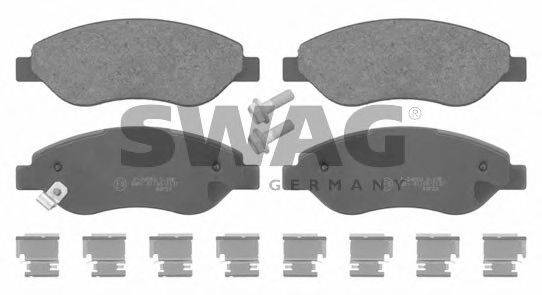 SWAG 24550 Комплект гальмівних колодок, дискове гальмо