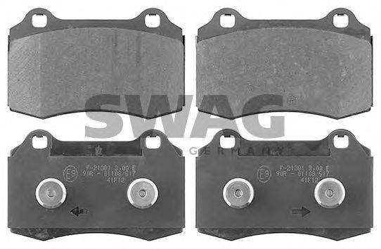 SWAG 50116079 Комплект гальмівних колодок, дискове гальмо