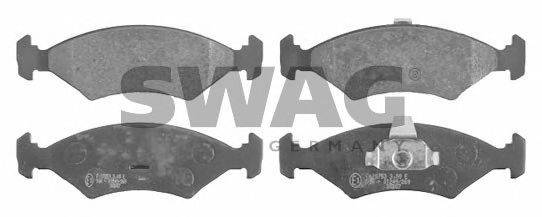 SWAG 20753 Комплект гальмівних колодок, дискове гальмо