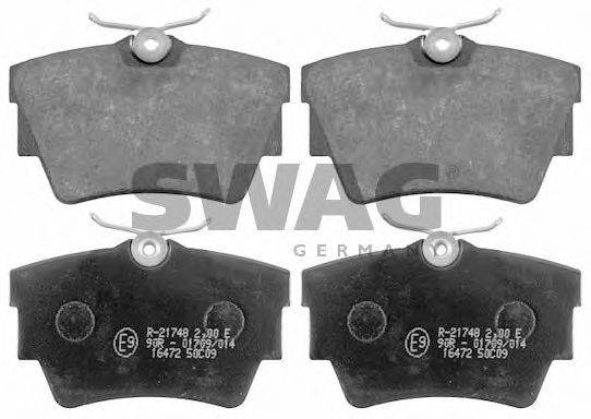 SWAG 60916472 Комплект гальмівних колодок, дискове гальмо