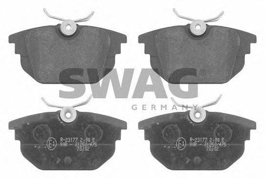 SWAG 23177 Комплект гальмівних колодок, дискове гальмо