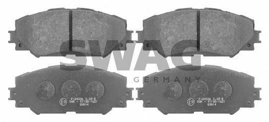 SWAG 81916650 Комплект гальмівних колодок, дискове гальмо
