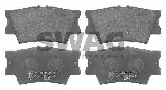 SWAG 24338 Комплект гальмівних колодок, дискове гальмо