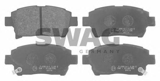 SWAG 23906 Комплект гальмівних колодок, дискове гальмо