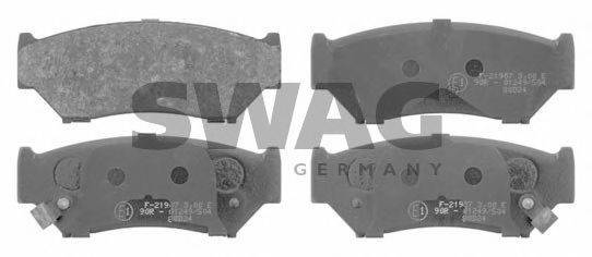SWAG 21809 Комплект гальмівних колодок, дискове гальмо