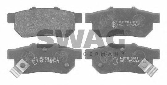SWAG 85916301 Комплект гальмівних колодок, дискове гальмо