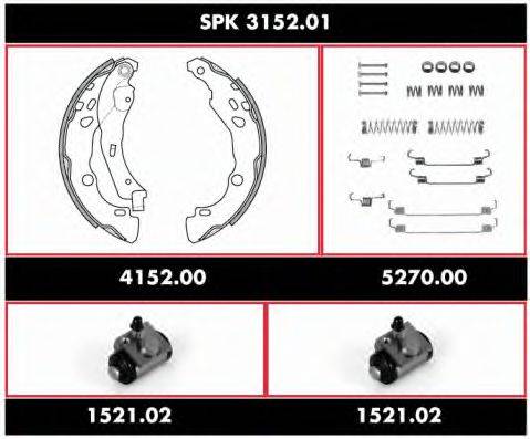 ROADHOUSE SPK315201 Комплект гальм, барабанний гальмівний механізм