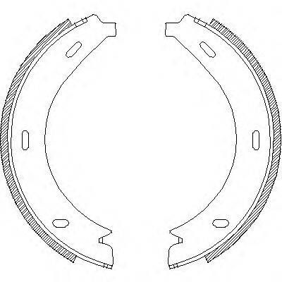 MERCEDES-BENZ 34207020 Комплект гальмівних колодок, стоянкова гальмівна система