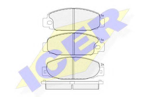 ICER 141207 Комплект гальмівних колодок, дискове гальмо
