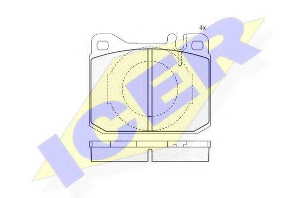 ICER 180511 Комплект гальмівних колодок, дискове гальмо